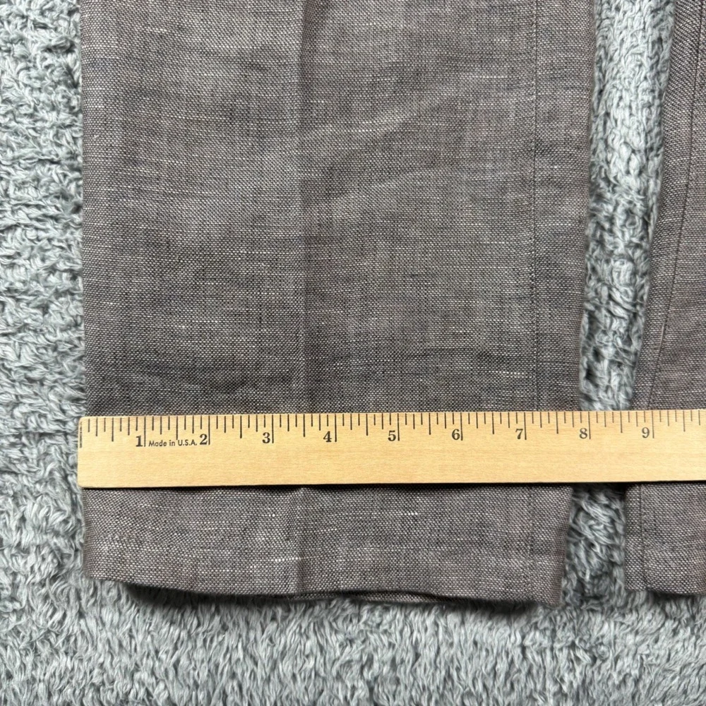 Baird McNutt Linen Pants Slim Fit Flat Front Trousers Mens 30x30 Murano